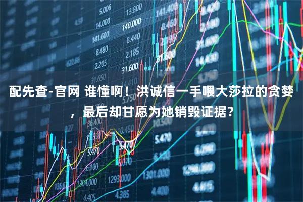 配先查-官网 谁懂啊！洪诚信一手喂大莎拉的贪婪，最后却甘愿为她销毁证据？